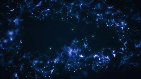 3D Illustration of an Abstract Plexus Concept Background Stock Illustration