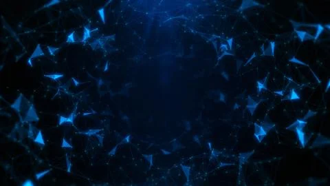 3D Illustration of an Abstract Plexus Concept Background Stock Illustration