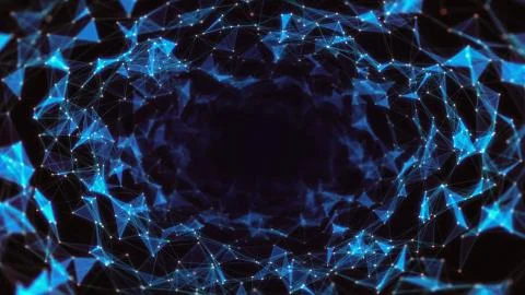 3D Illustration of an Abstract Plexus Concept Background Stock Illustration