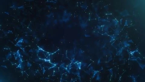 3D Illustration of an Abstract Plexus Concept Background Illustration