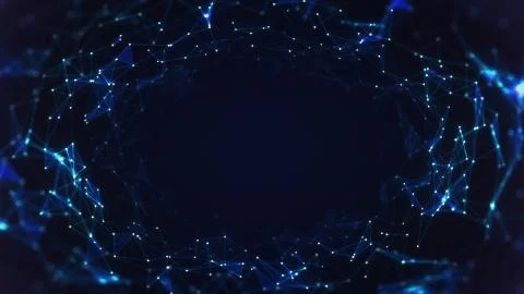 3D Illustration of an Abstract Plexus Concept Background Stock Illustration