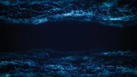 3D Illustration of an Abstract Plexus Concept Background Stock Illustration