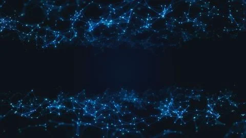 3D Illustration of an Abstract Plexus Concept Background Illustrazione stock