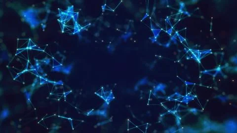 3D Illustration of an Abstract Plexus Concept Background Stock Illustration