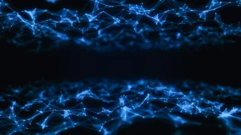 3D Illustration of an Abstract Plexus Concept Background Stock Illustration