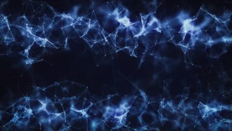 3D Illustration of an Abstract Plexus Concept Background Ilustração Stock