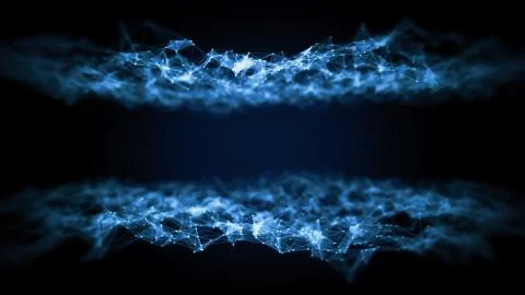 3D Illustration of an Abstract Plexus Concept Background Ilustração Stock