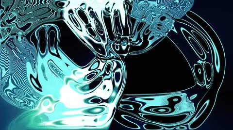 3d illustration - Abstract Psychedelic and weird  Digital Futuristic Backgrou Stock Illustration
