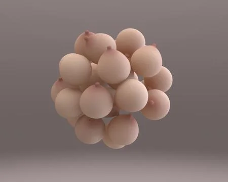 3d illustration of abstract tits Stock Illustration