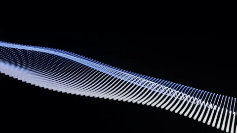 3D-Illustration of an abstract wave concept using particles Stock Footage 164662114