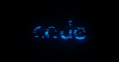 3D illustration abstract of the word "code" glowing in blue neon lights on a Stock Footage 257553828