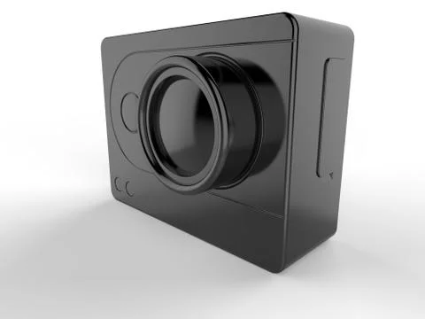 3d illustration of action camera Stock Illustration