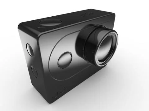 3d illustration of action camera Stock Illustration