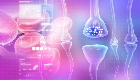 3d illustration of active receptor in abstract background Stock Illustration
