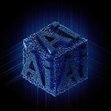 3d illustration of AI network background Stock Illustration