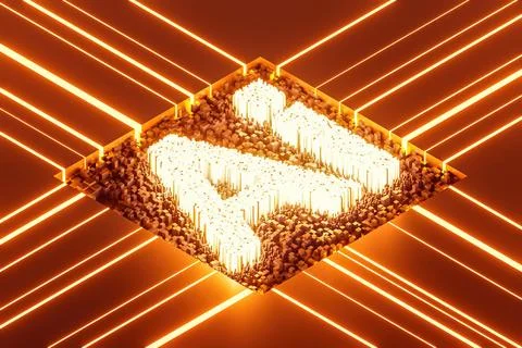 3d illustration of AI network background Stock Illustration