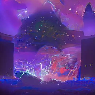 3d illustration - alien sci-fi city Stock Illustration