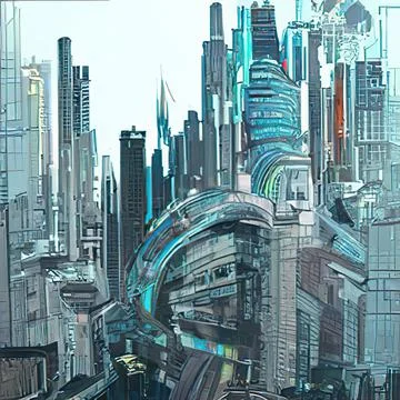 3d illustration - alien sci-fi city Stock Illustration