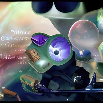 3d illustration - alien sci-fi city Stock Illustration