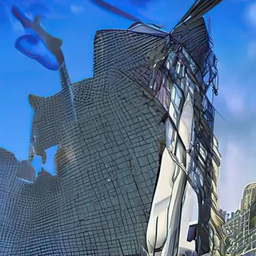 3d illustration - alien sci-fi city Stock Illustration