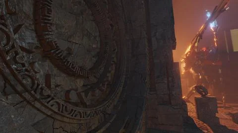 3d illustration - alien sci-fi concept of the angel with wings on dark backgr イラスト素材