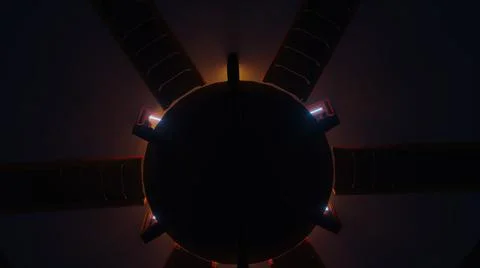 3d illustration - alien sci-fi concept of the futuristic interior Stock Illustration