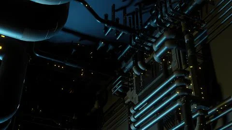 3d illustration - alien sci-fi city Stock Illustration