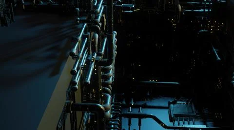 3d illustration - alien sci-fi city Stock Illustration