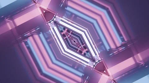 3D illustration of an angular rhombus shaped geometric mandala pattern in light Stockillustratie