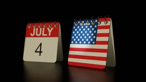 3d illustration animated of 4th July independence day Stock Footage 110835231