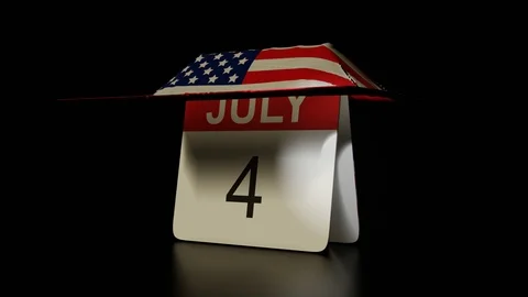 3d illustration animated of 4th July independence day Video stock 110851608
