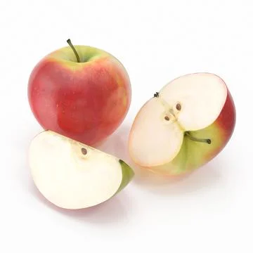 3d illustration apple white background Stock-Illustration