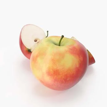 3d illustration apple white background Stock-Illustration
