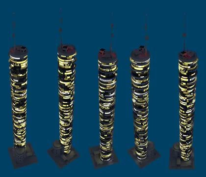 3d illustration of architecture Ilustración de archivo