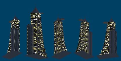 3d illustration of architecture Stock Illustration