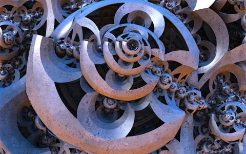 3D illustration artwork of virtual scenery Illustrazione stock