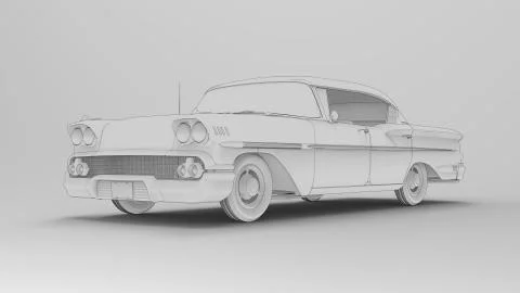 3D Illustration auto, 3D rendering,  gray background Stock Illustration
