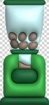 3d illustration automatic coffee grinder coffee shop concept. Stock Illustration