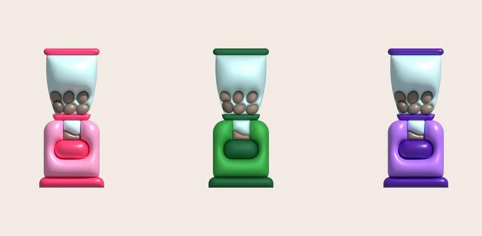 3d illustration automatic coffee grinder coffee shop concept. Ilustração Stock