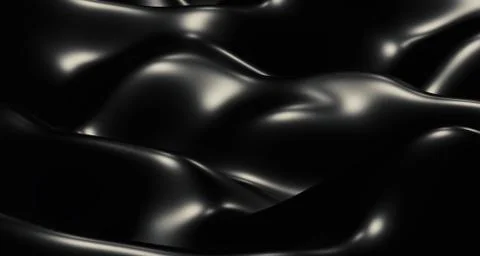 3d illustration Background of black waves, streaks of light and shiny surface Stock Illustration