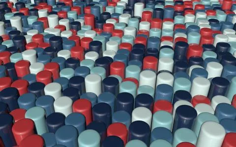 3D illustration Background With Glossy Elements Stock Illustration