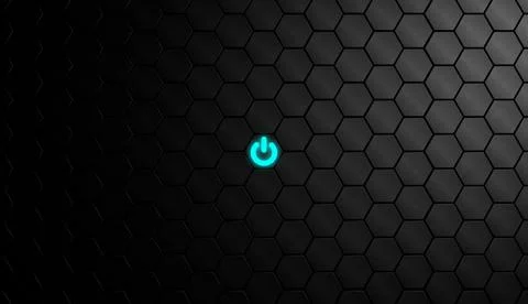 3D illustration background of hexagons in dark colors Stock Illustration