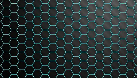 3D illustration background of hexagons in dark colors Stock Illustration