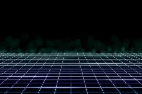 3D illustration background, perspective, perspective of a square cube or hone Stock Illustration