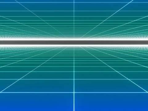 3D illustration background, perspective, perspective of a square cube or hone Stock Illustration