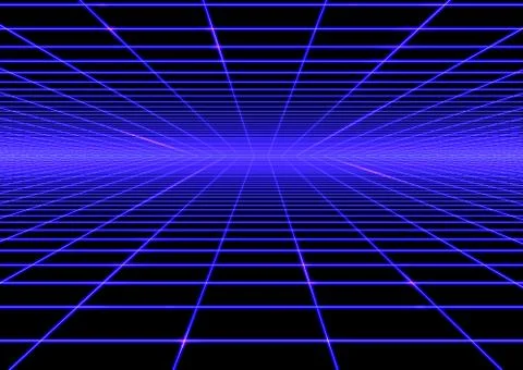 3D illustration background, perspective, perspective of a square cube or hone Stock-Illustration