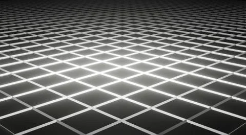 3D illustration background, perspective, perspective of a square cube or hone Stock Illustration