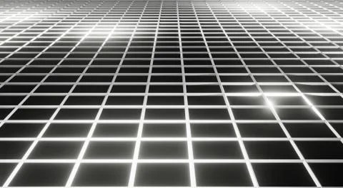 3D illustration background, perspective, perspective of a square cube or hone Stock Illustration