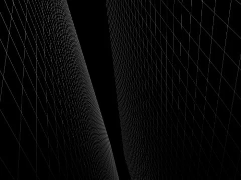 3D illustration background, perspective, perspective of a square cube or hone Stock Illustration