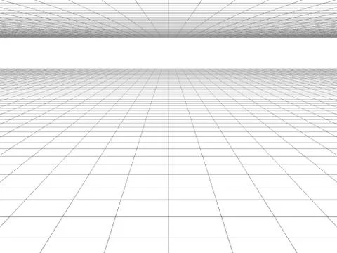 3D illustration background, perspective, perspective of a square cube or hone 스톡 일러스트